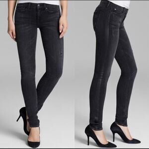 Vince Dylan Side Stripe Skinny Tuxedo Style Jeans Black Size 26